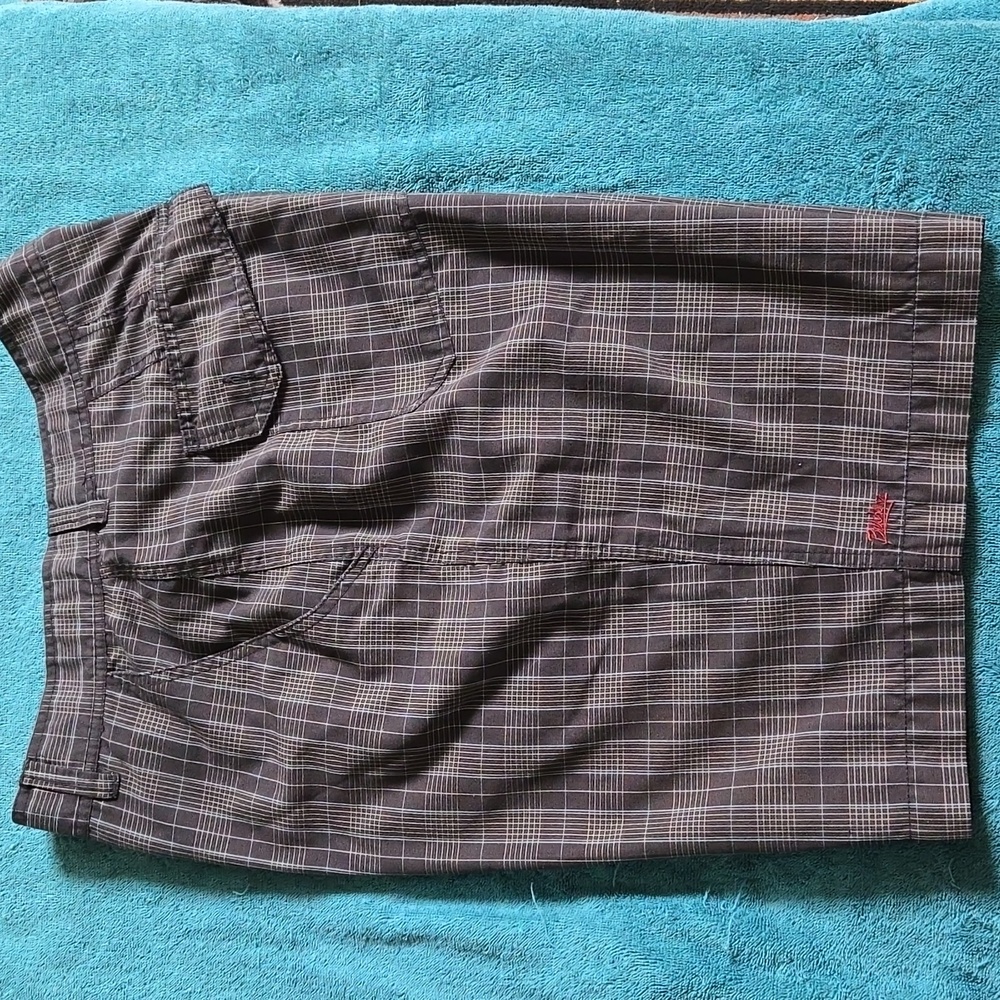 BILLABONG Bermuda shorts SZ.38 EUC BRN/BLU/TAN/WHT  (BIN 003)